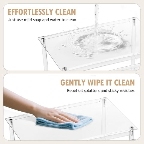 Nuoex transparent shelves wipe clean for simple maintenance