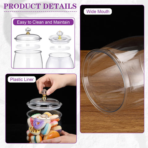 Nuogo 42 oz clear jar with lid for candies or nuts