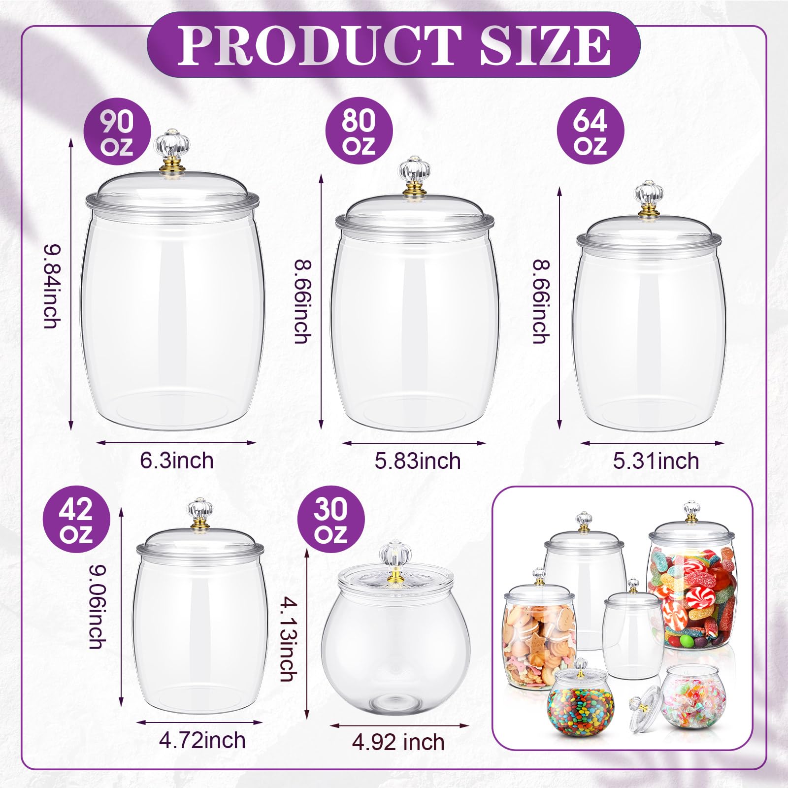 Nuogo 80 oz clear jar with airtight lid ideal for cookies