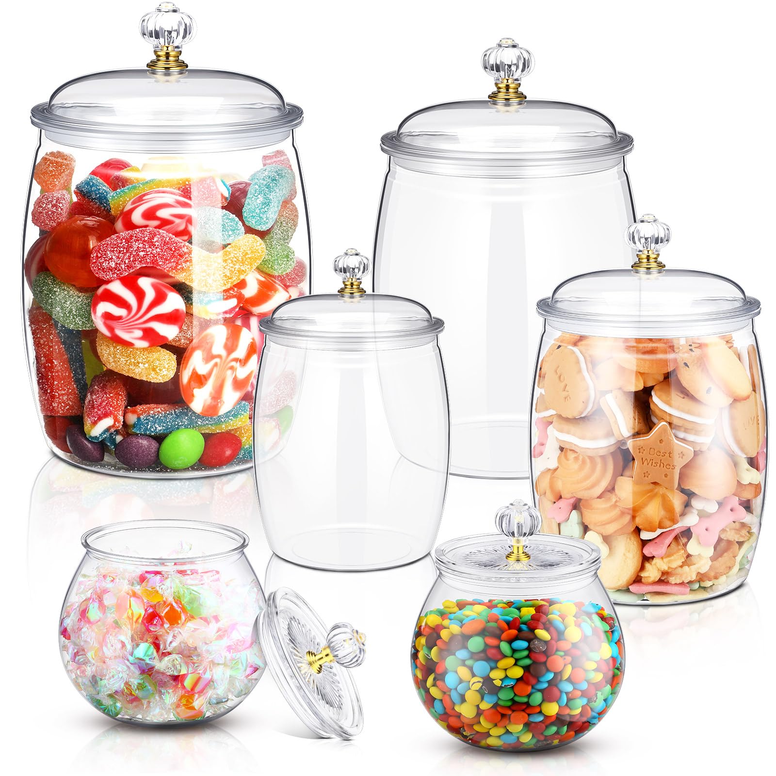 Nuogo 90 oz clear candy jar with lid for organized pantry storage