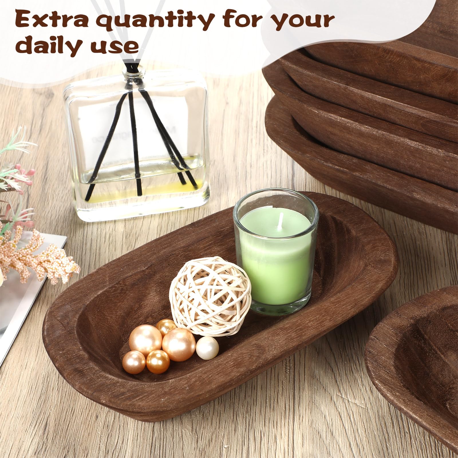 Nuogo versatile wooden bowls for fruit, decor, and crafts