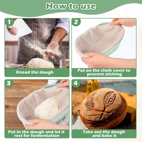 Nuogo four dough scrapers included for shaping and portioning