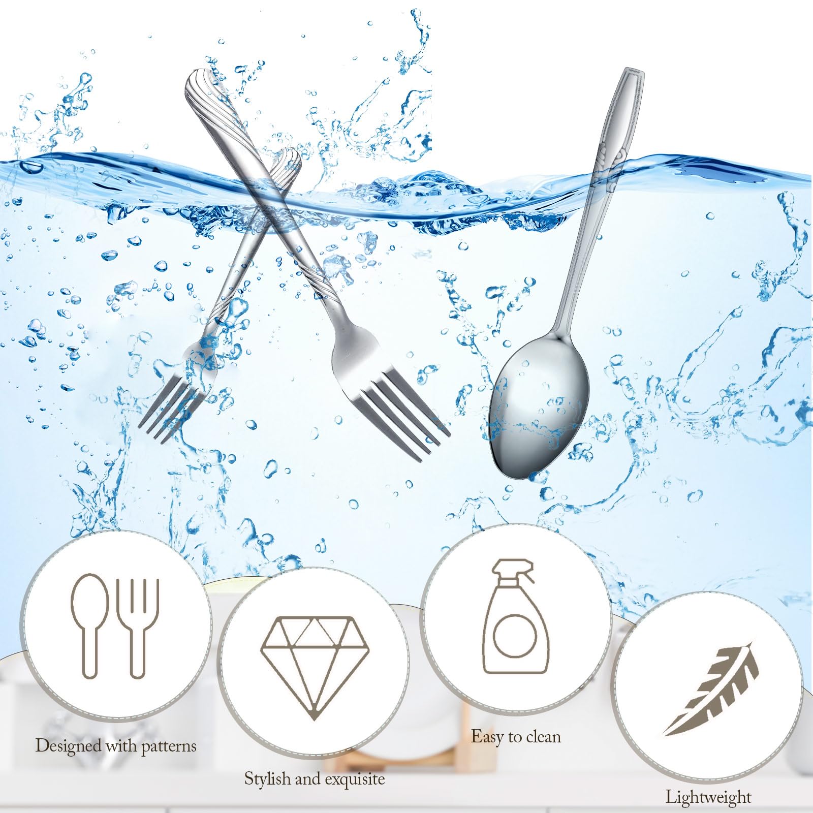 Nuogo forks and spoons sized at 17.5 cm for comfortable use