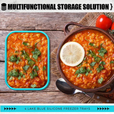 Nuogo freezer tray in use for reheating soups and sauces