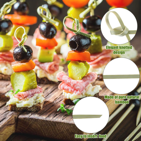 Nuogo smooth-surface bamboo picks provide clean, burr-free presentation.