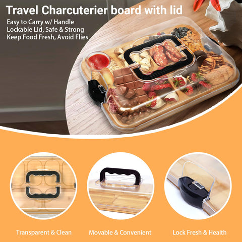 NUOLAN built-in lid keeps foods fresh during parties and travel.