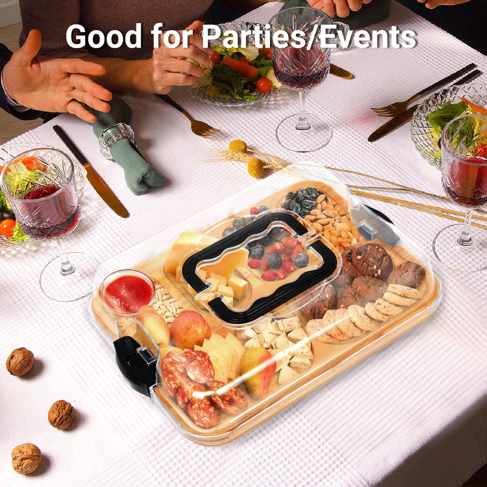 NUOLAN bamboo board on a stylish table setting for entertaining.