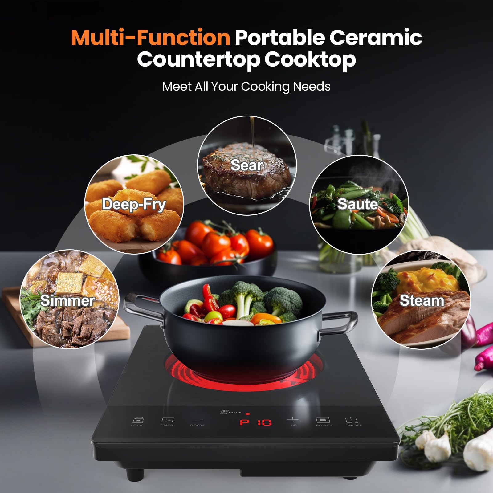 Nuopuplai ceramic surface clean and smooth after cooking