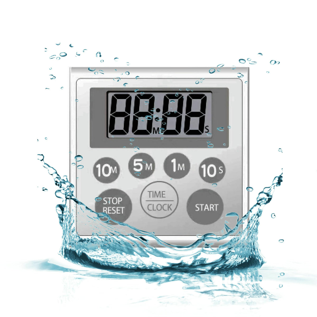NUOSWEK digital timer with back magnet for fridge use and kitchen timing