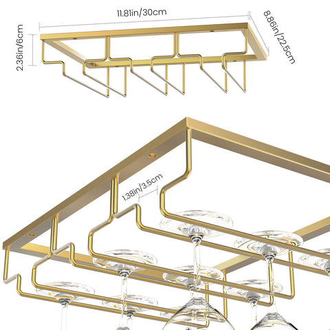 Nuovoware gold wine rack easy to install with simple screws.