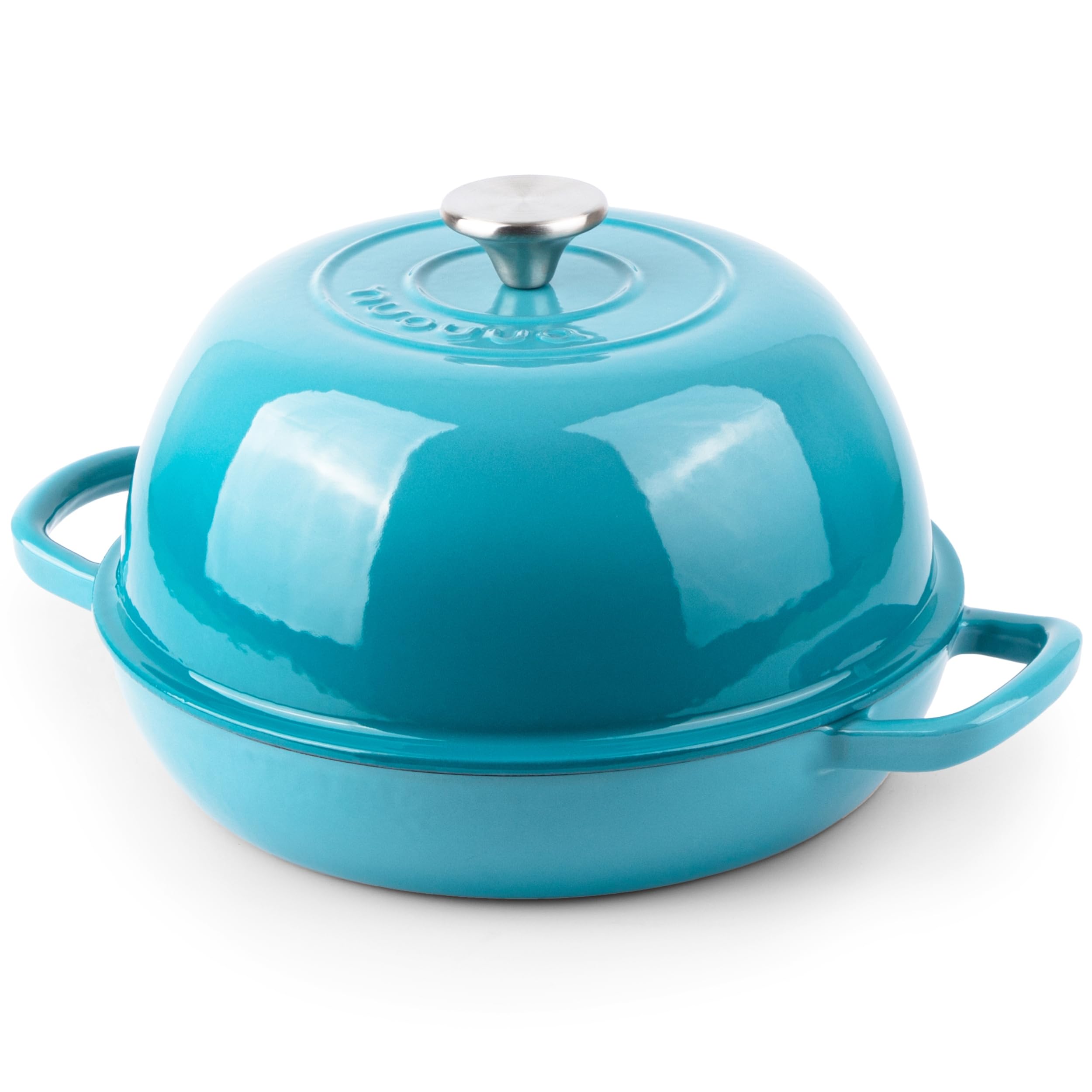 Nuovva blue Dutch oven ready for daily family meals