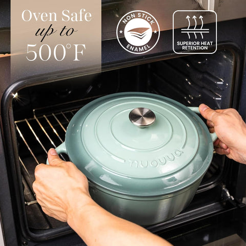 Nuovva Dutch oven ideal for bread baking with steady heat