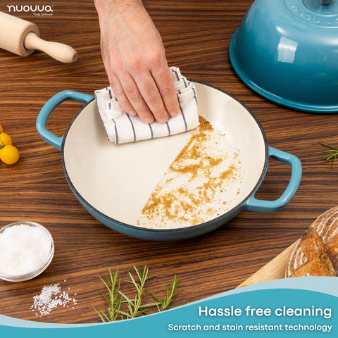 Nuovva versatile cast iron pot for roasting and stewing beyond bread