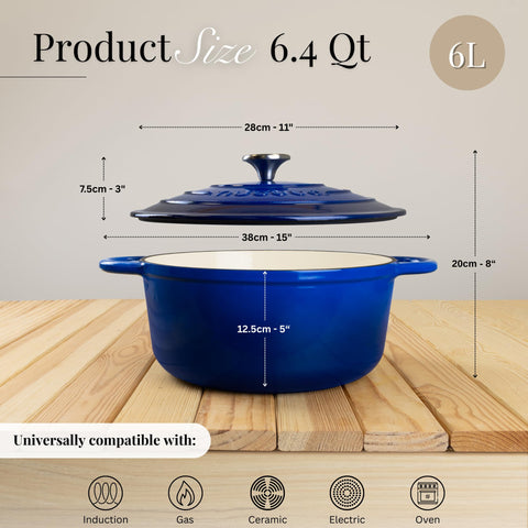Nuovva enamelled coating allows easy cleaning after cooking.