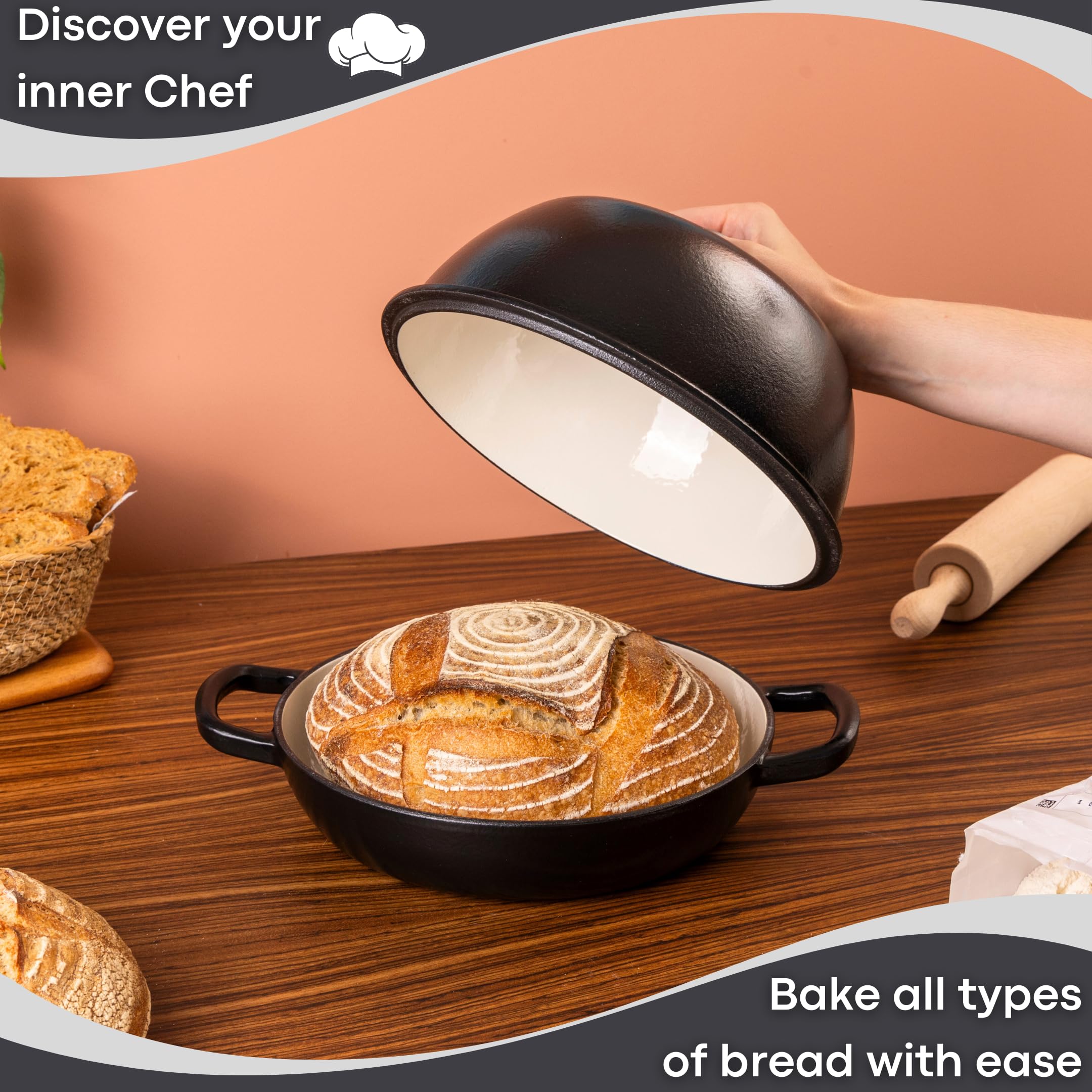 Nuovva enamel finish close-up highlights rust-free, scratch-resistant surface