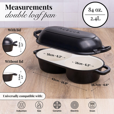 Nuovva enamelled cast iron Dutch oven with smooth finish