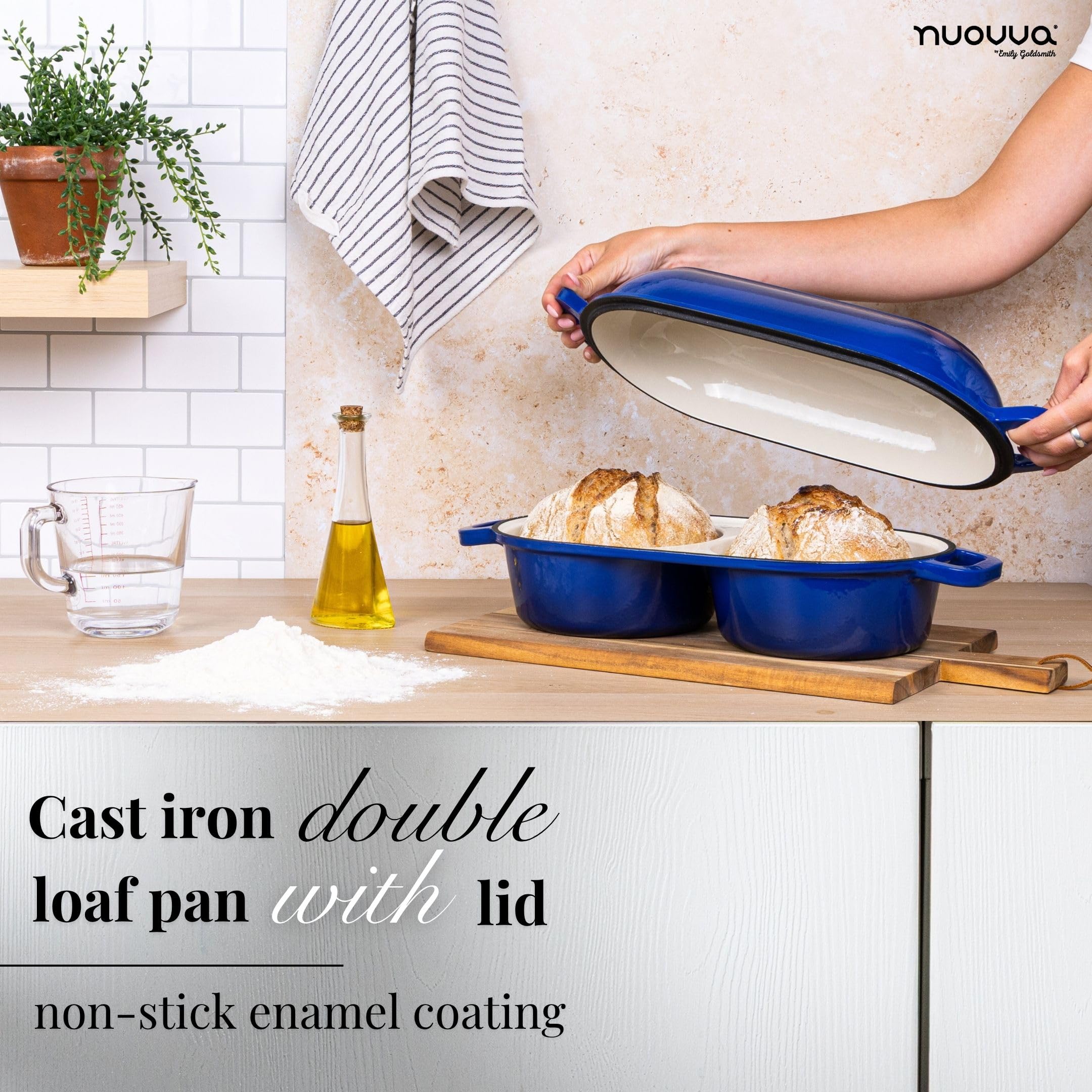 Nuovva non-stick surface enabling effortless release and quick cleanup after baking