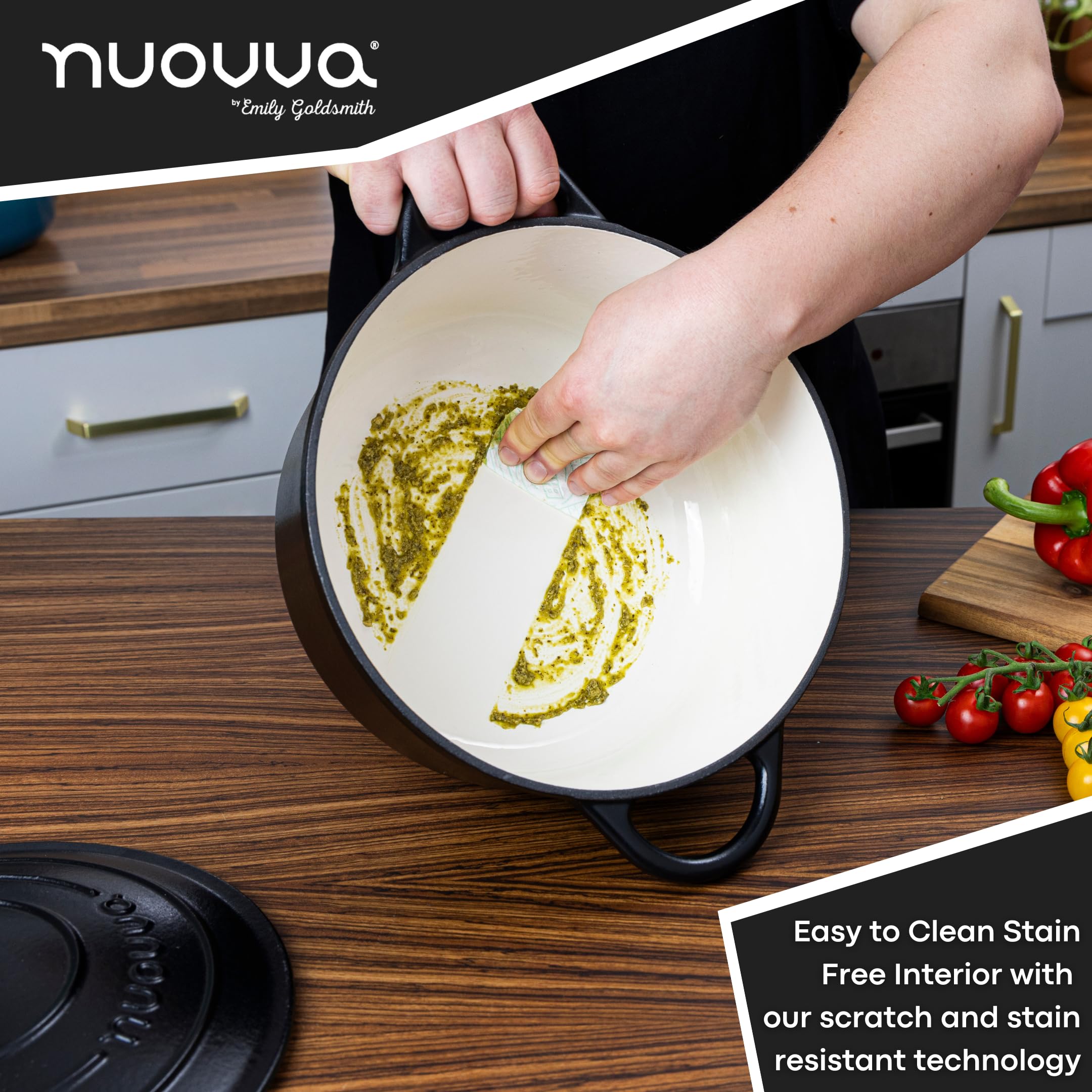 Nuovva 7.3-quart capacity supports family meals and meal prep.
