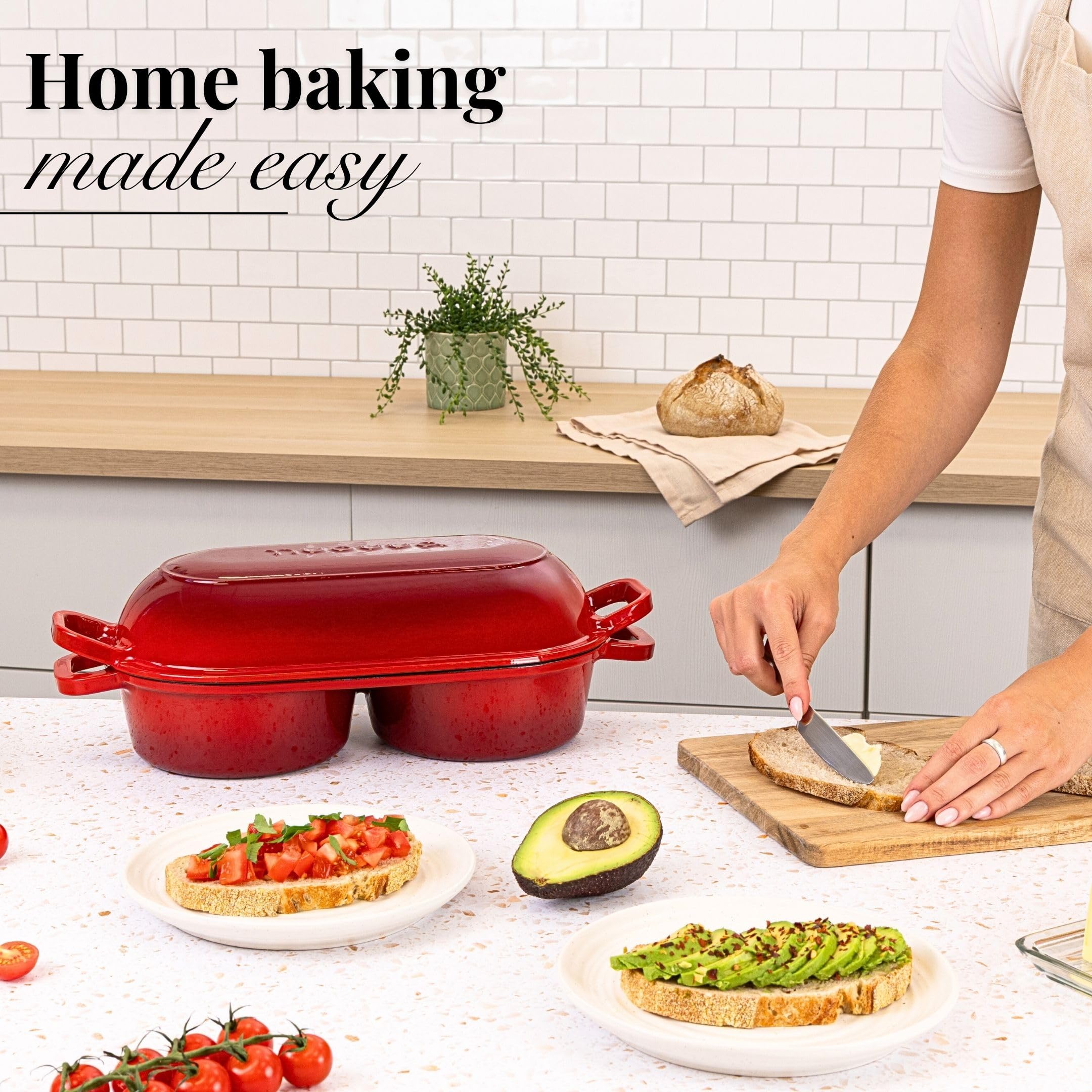 Nuovva self-basting feature enhances texture of bread.