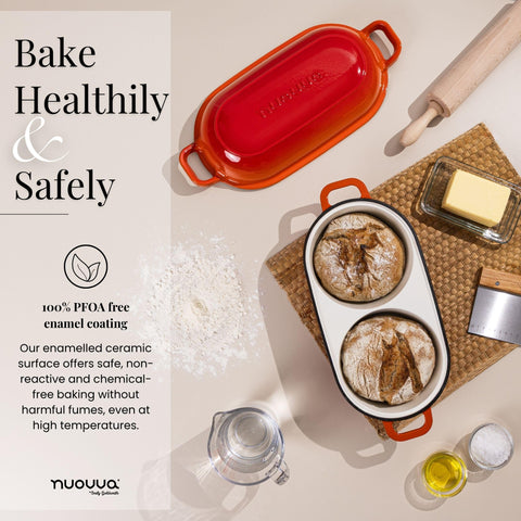 Nuovva self-basting moisture retention for moist interior bread.