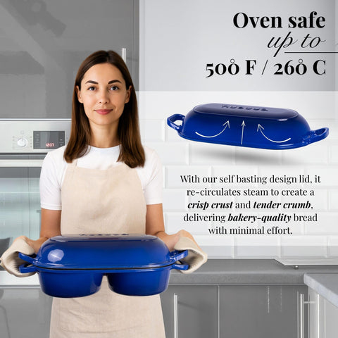 Nuovva two-loaf spaces image highlighting 16.5 cm diameter for simultaneous baking