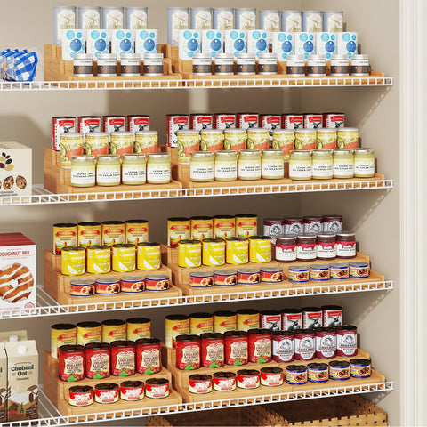 NuoyuanShen 3-tier adjustable storage for pantry and cabinets.