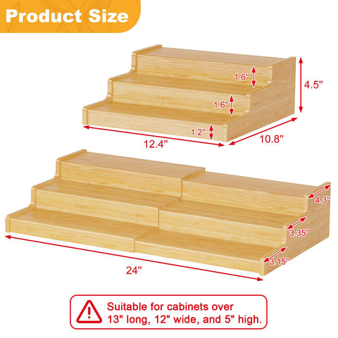 NuoyuanShen stepped shelves provide clear visibility and easy item retrieval.
