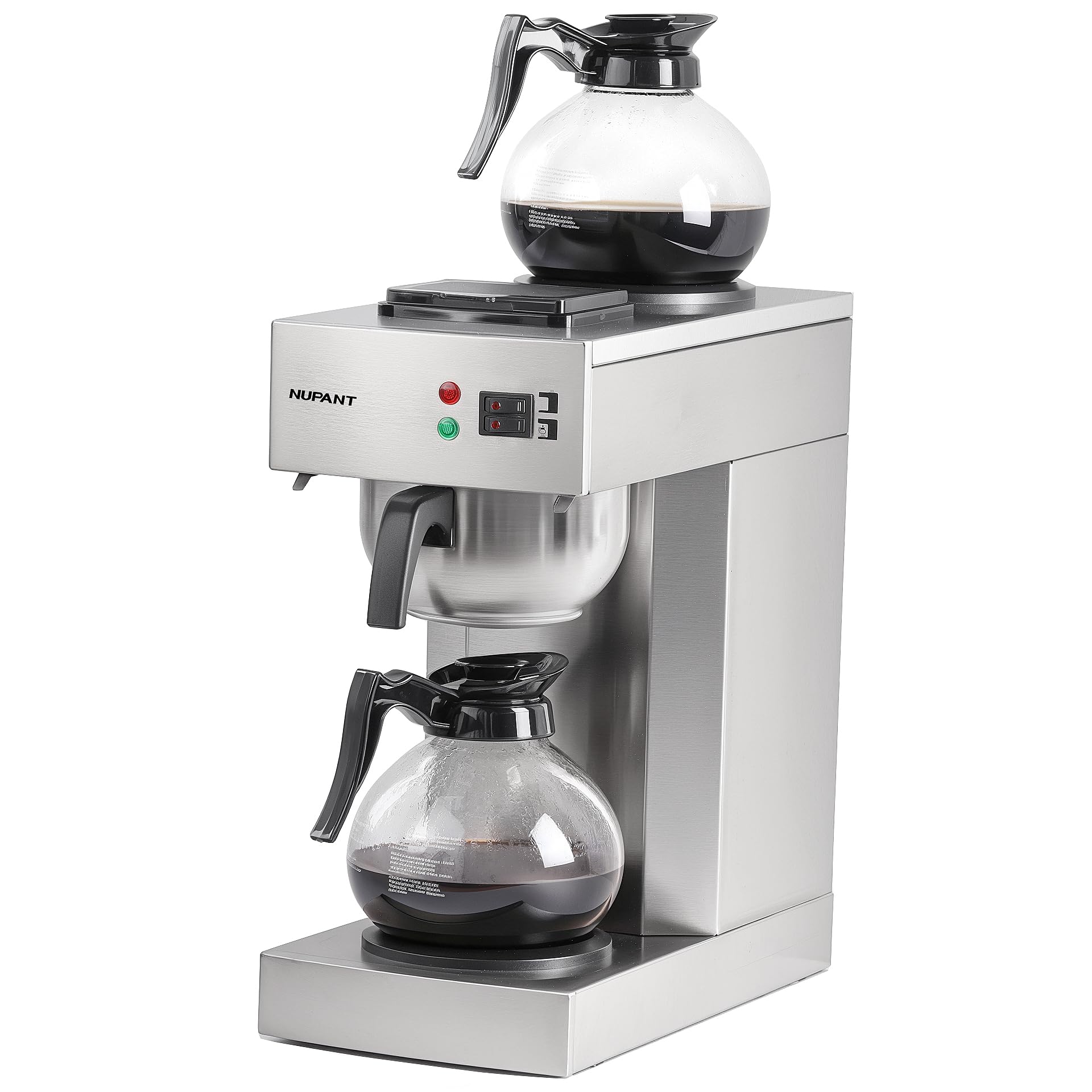 NUPANT 12-cup coffee maker housing in stainless steel, built for busy café environments.
