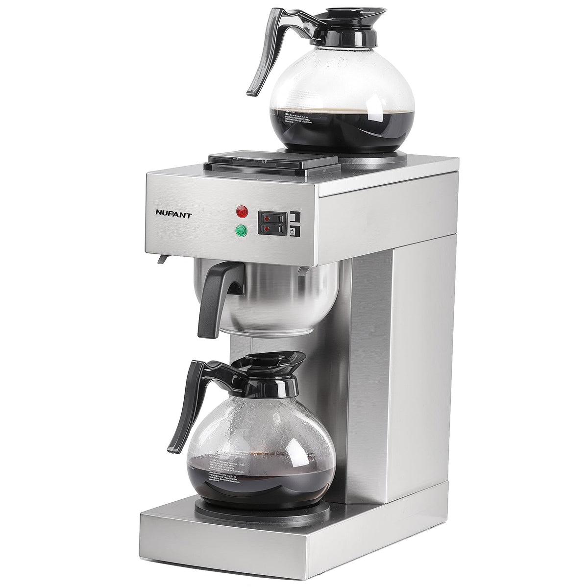 NUPANT 12-cup coffee maker housing in stainless steel, built for busy café environments.
