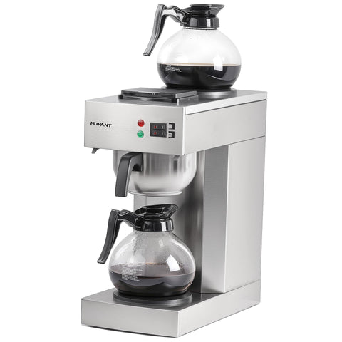 NUPANT 12-cup coffee maker housing in stainless steel, built for busy café environments.