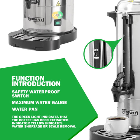 NUPANT anti-spill design with removable drip tray for clean service