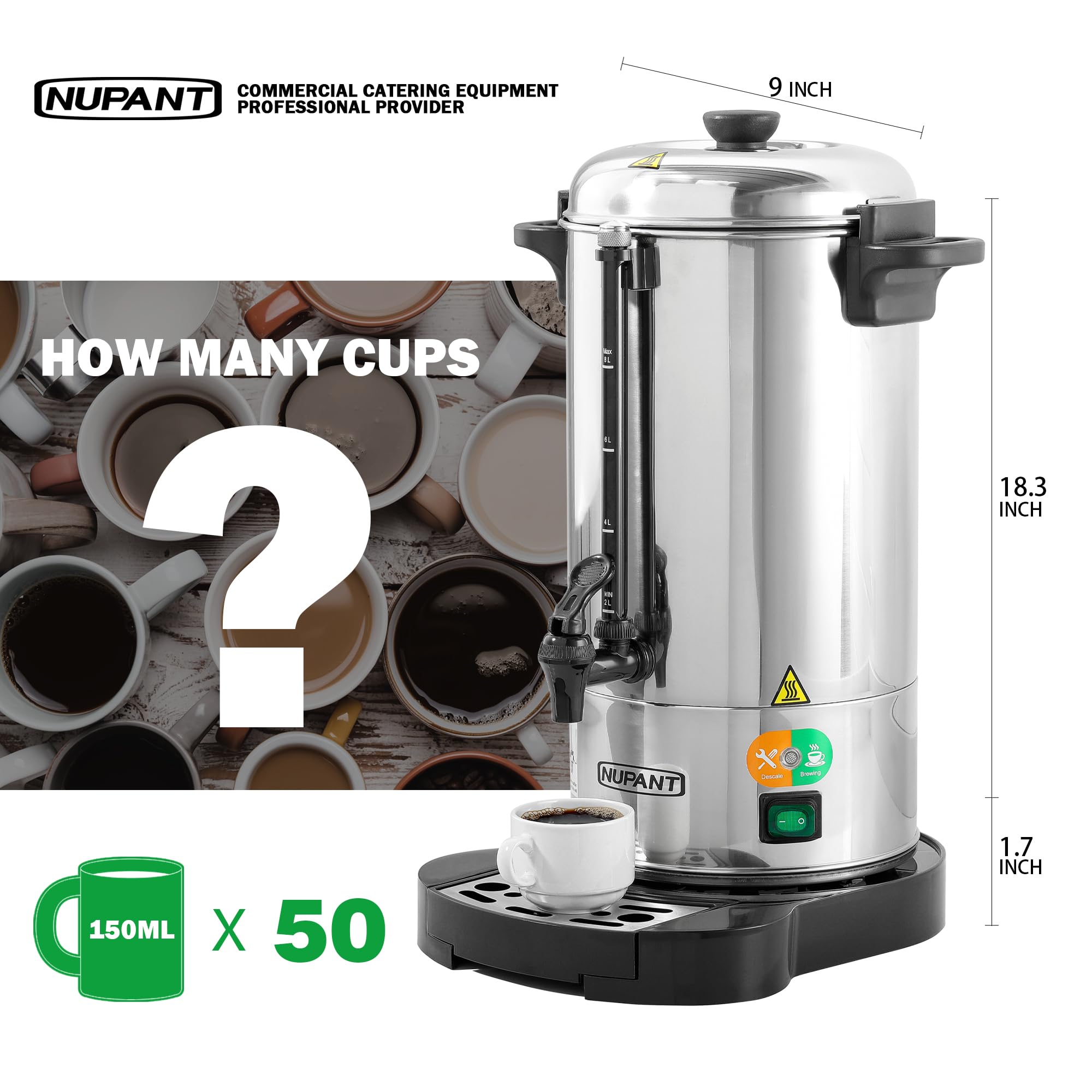 NUPANT three-part filter basket close-up for richer extraction