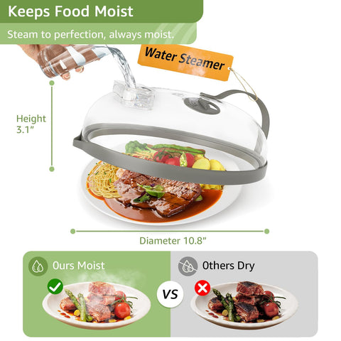 Nutikas clear lid with viewing window enables monitoring while steaming