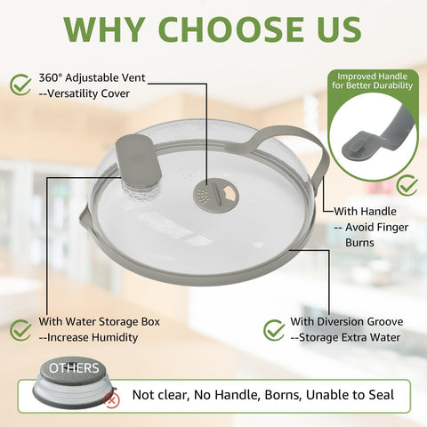 Nutikas compact cover promotes easy cleanup after meals