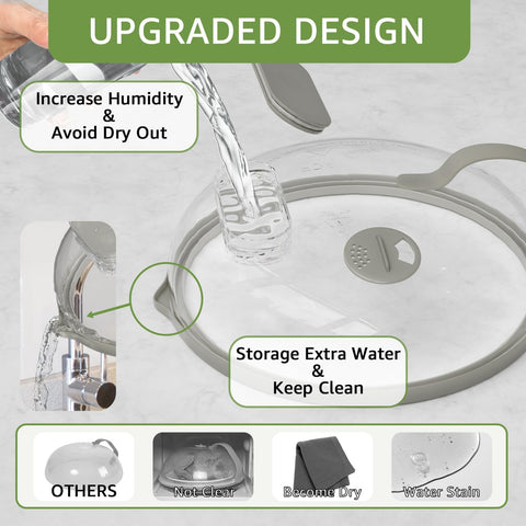 Nutikas splash guard prevents splatters, keeping your microwave clean