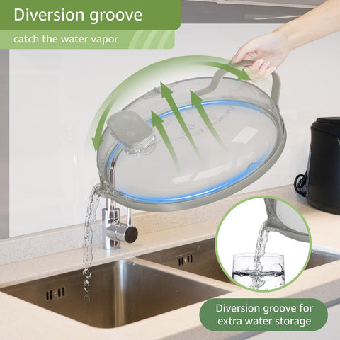 Nutikas steam action preserves moisture for better texture on leftovers