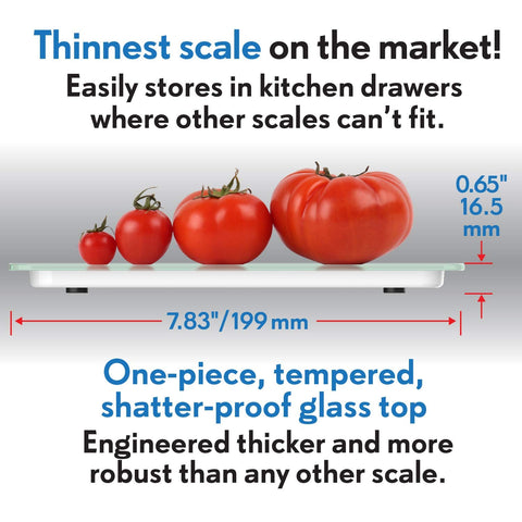 NutraTrack tare function allows weighing multiple ingredients without containers.