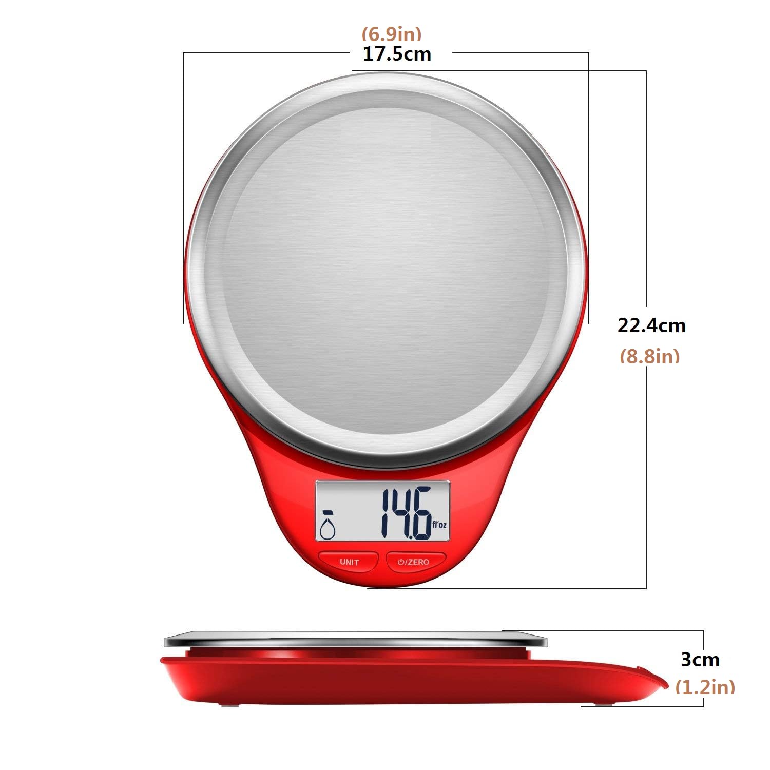 NUTRI FIT scale compact-storage design helps save counter space.