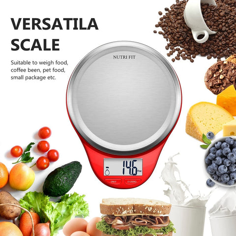NUTRI FIT scale boasts a sleek design to fit modern kitchens.