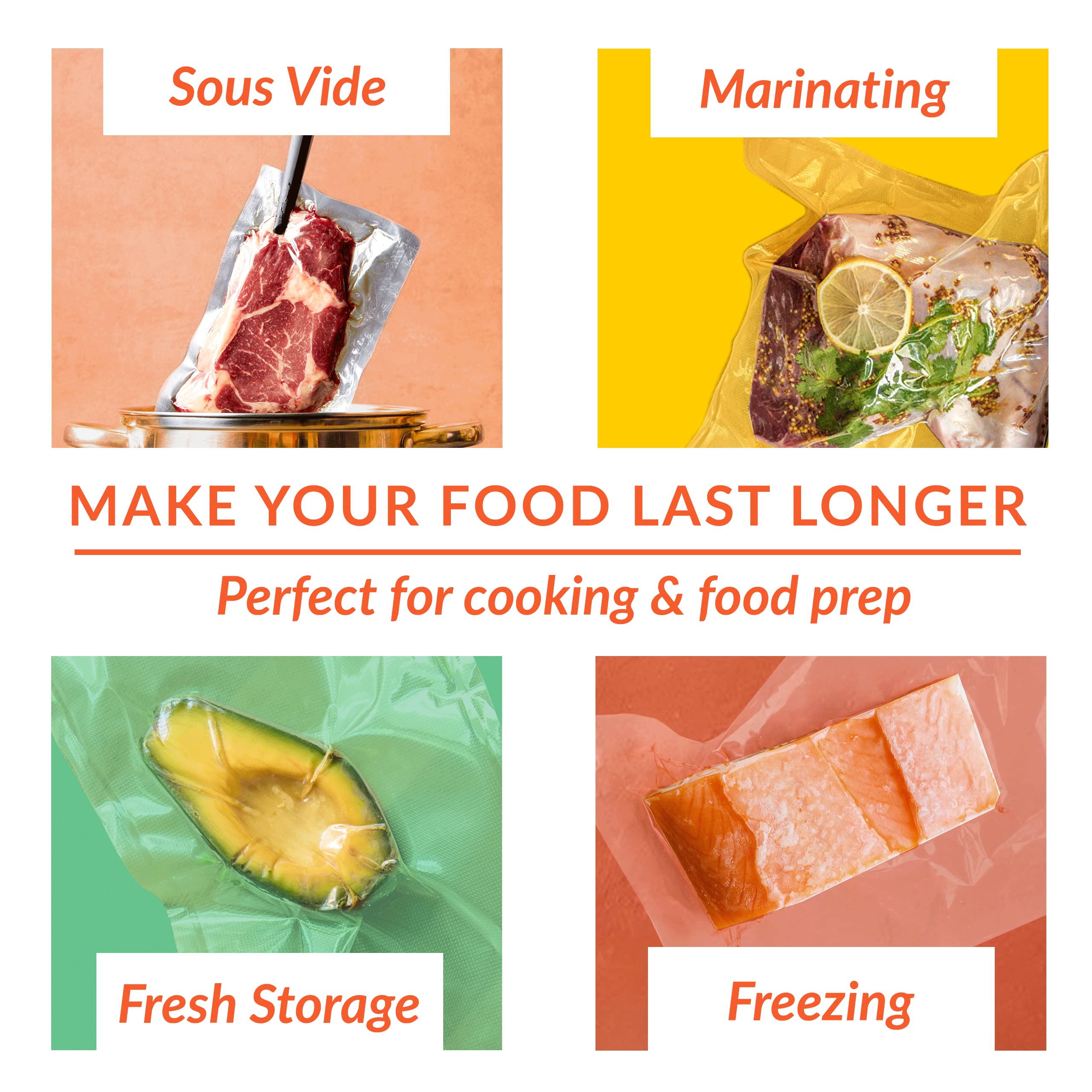 Nutri-Lock BPA-free bags ensure safe freezer storage and flavor preservation