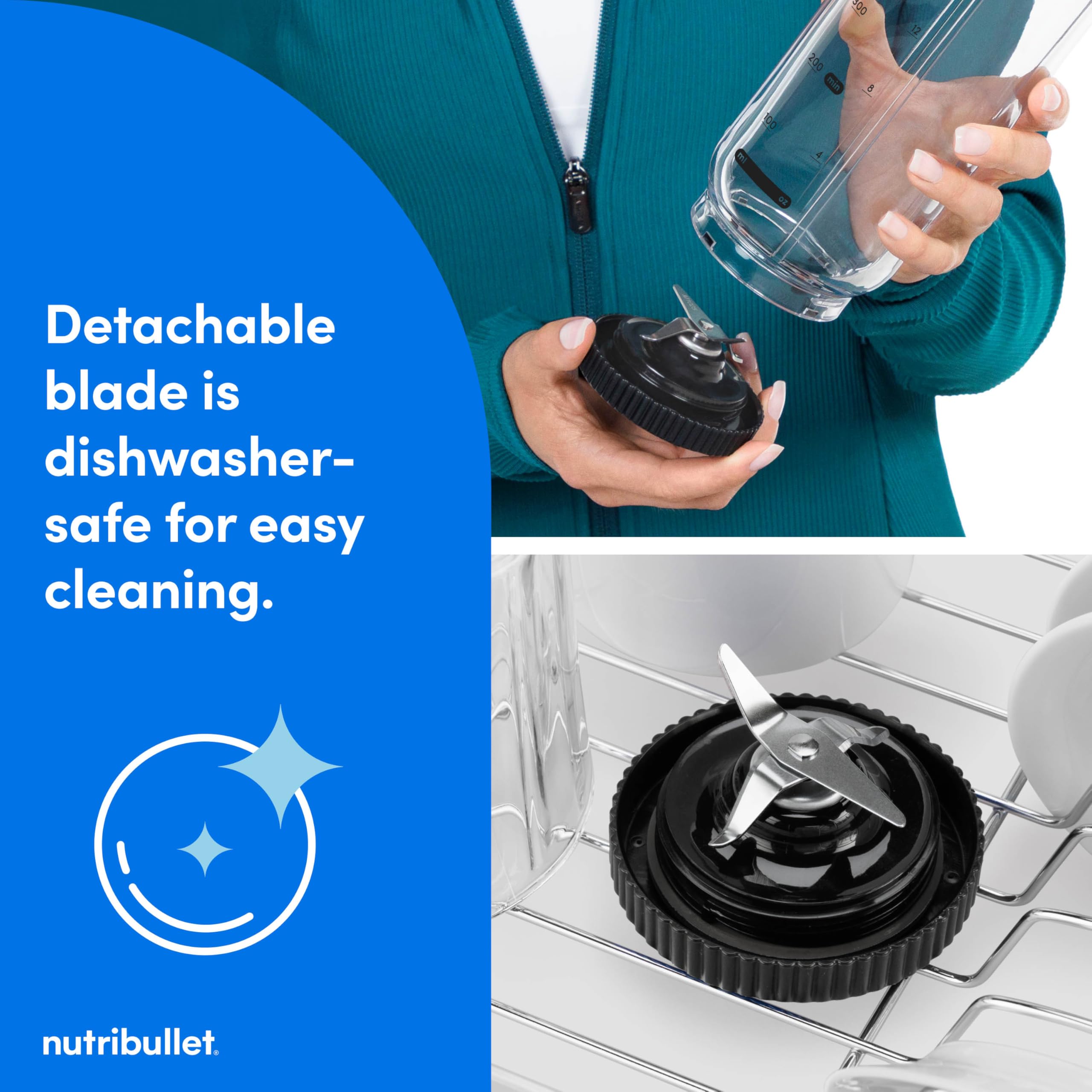 NutriBullet Flex detachable motor base halves the on-the-go weight.