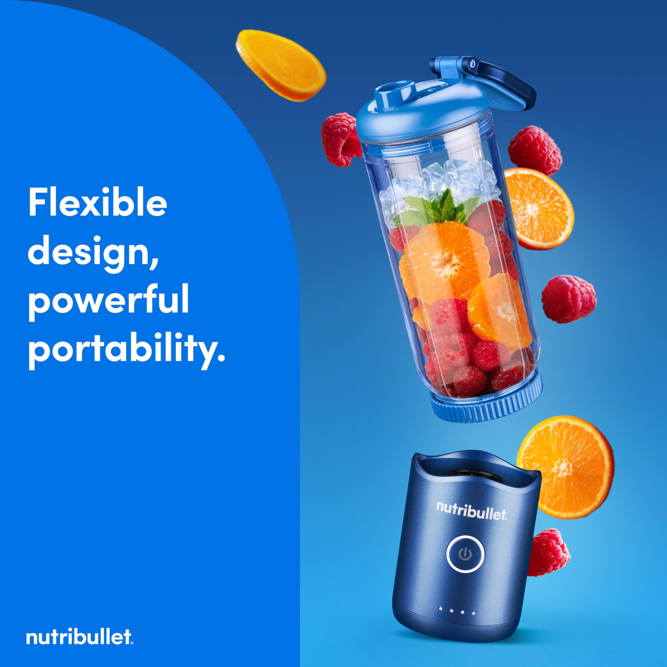 NutriBullet Flex 22oz blending cup for larger servings on demand.