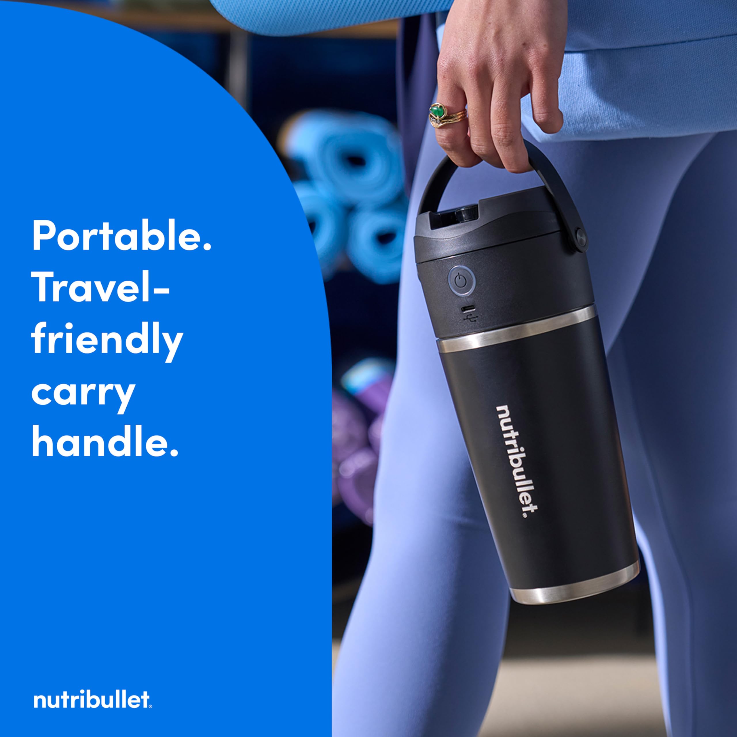 NutriBullet Flip insulated tumbler keeps blends cold up to 24 hours.