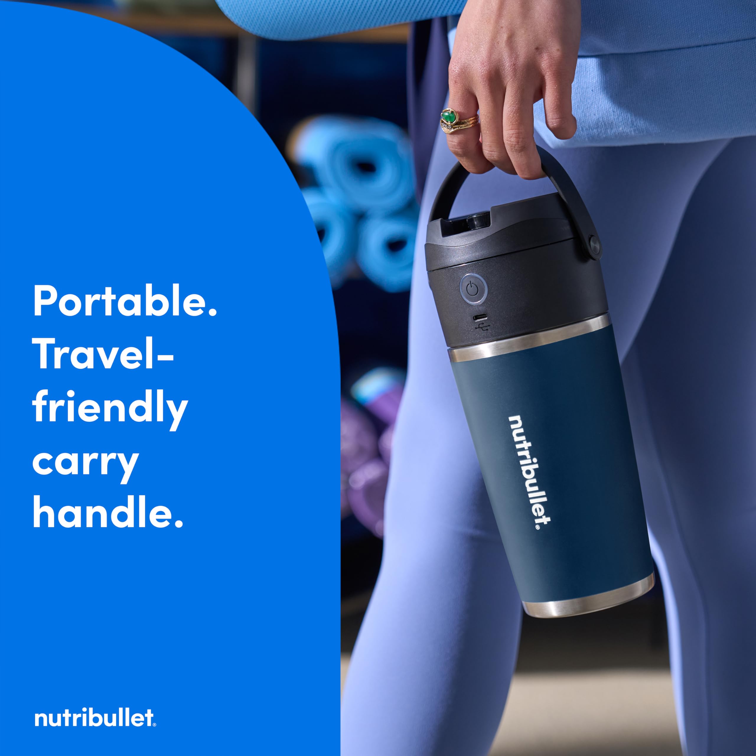 NutriBullet Flip USB-C charging keeps you ready for adventures.