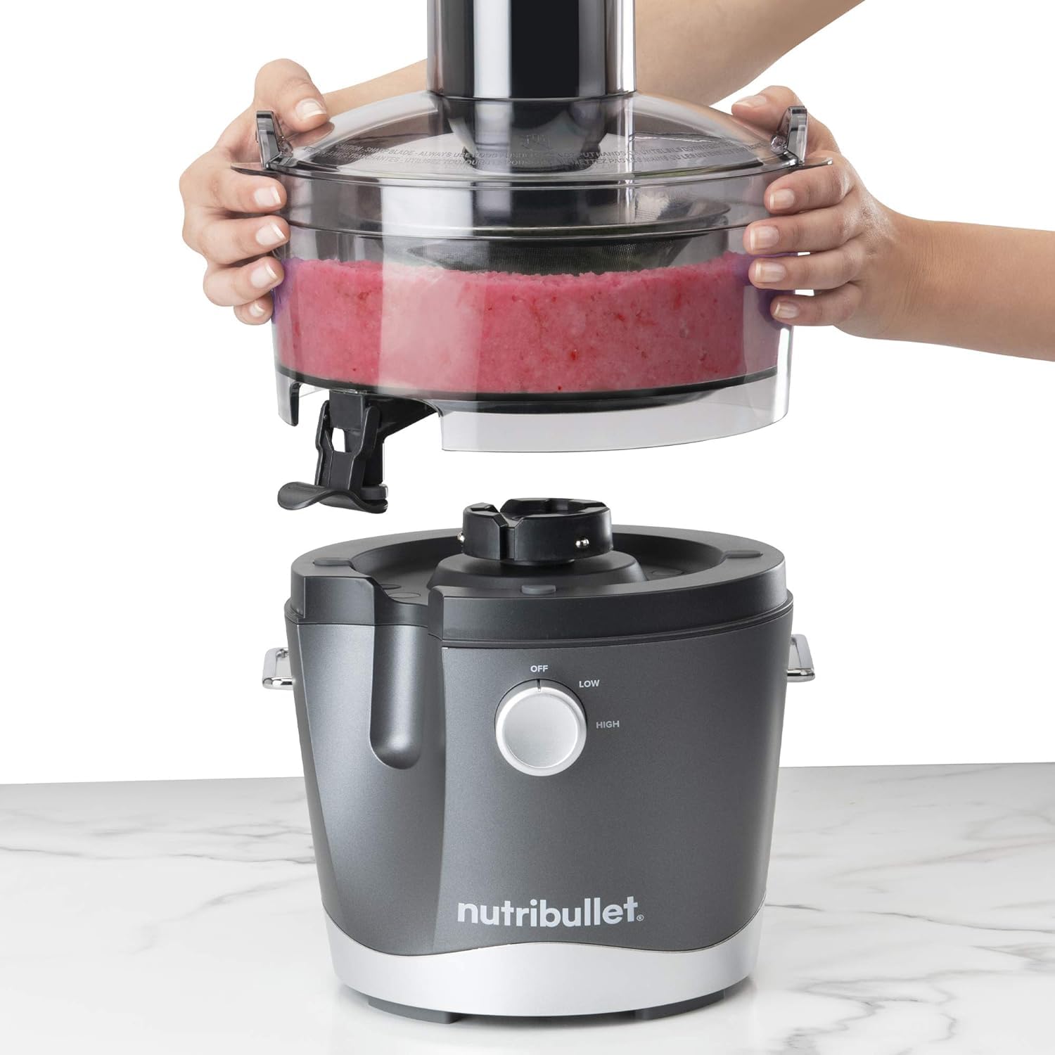 NutriBullet juicer dishwasher-safe-parts simplify cleanup after juicing.