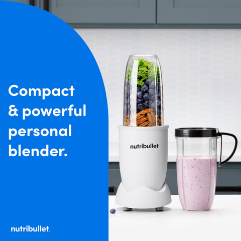 NutriBullet Pro extractor blade powering dense ingredient breakdown.