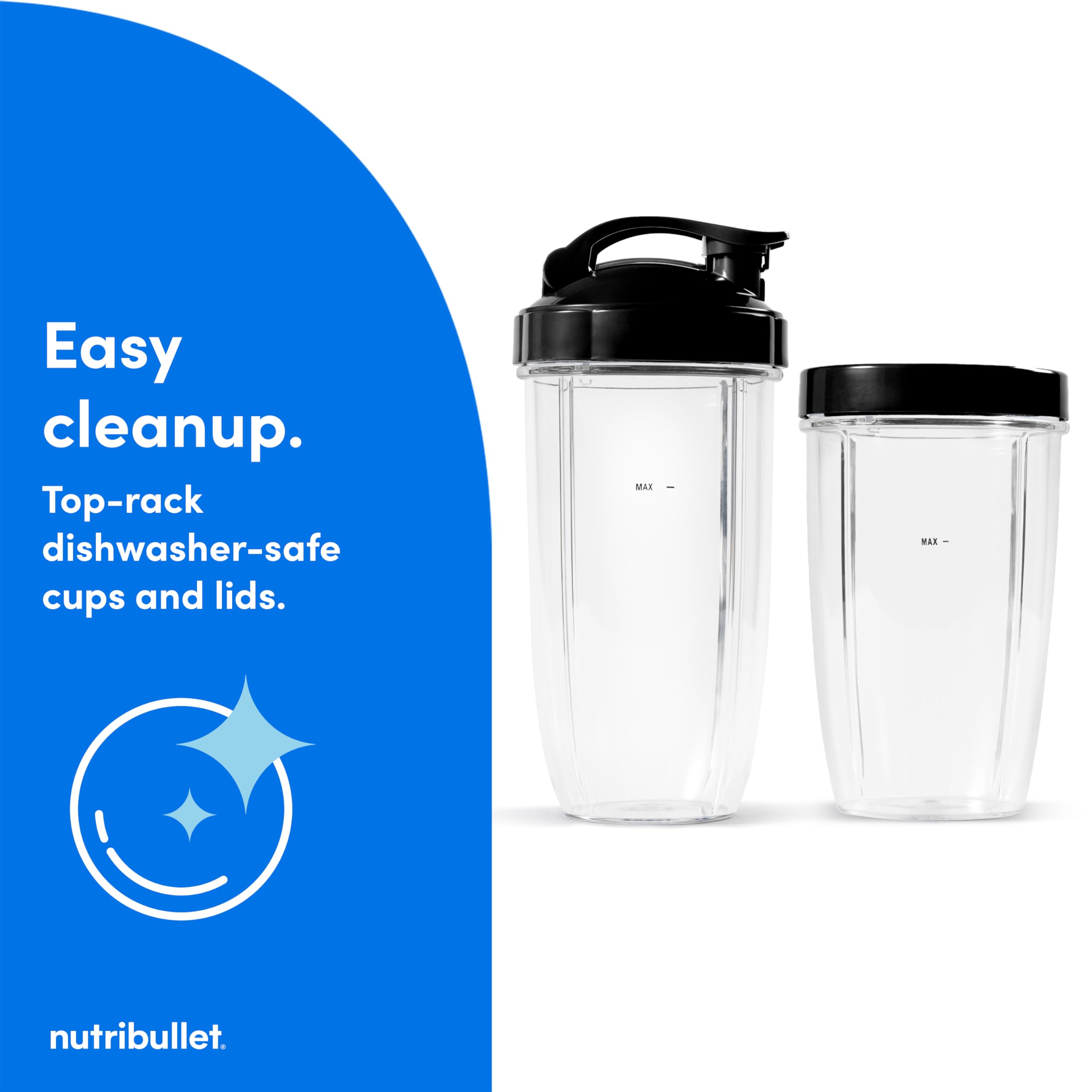 NutriBullet Pro lip ring with handle for easy pouring.