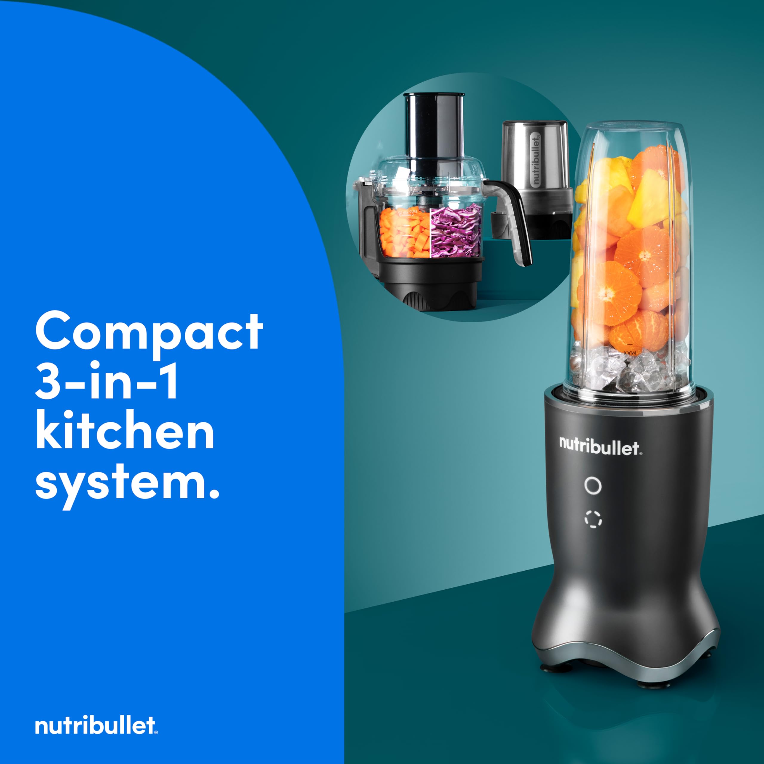 NutriBullet Ultra Plus two-cup blending cups for personal smoothies on the go.