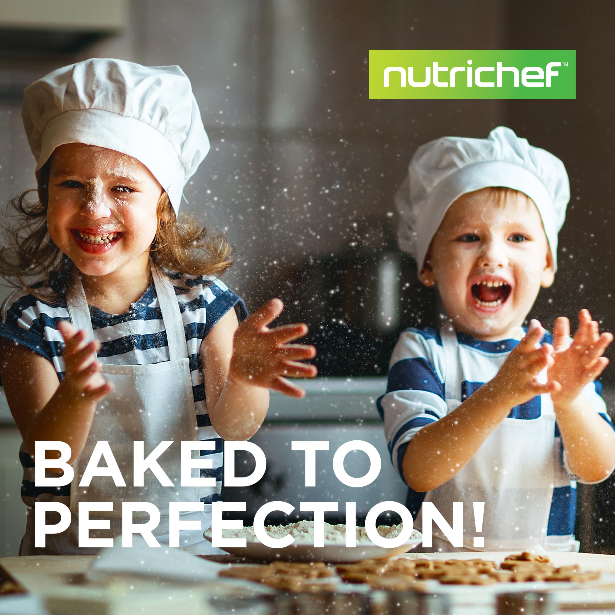 NutriChef dishwasher-safe bakeware tag indicating easy maintenance.