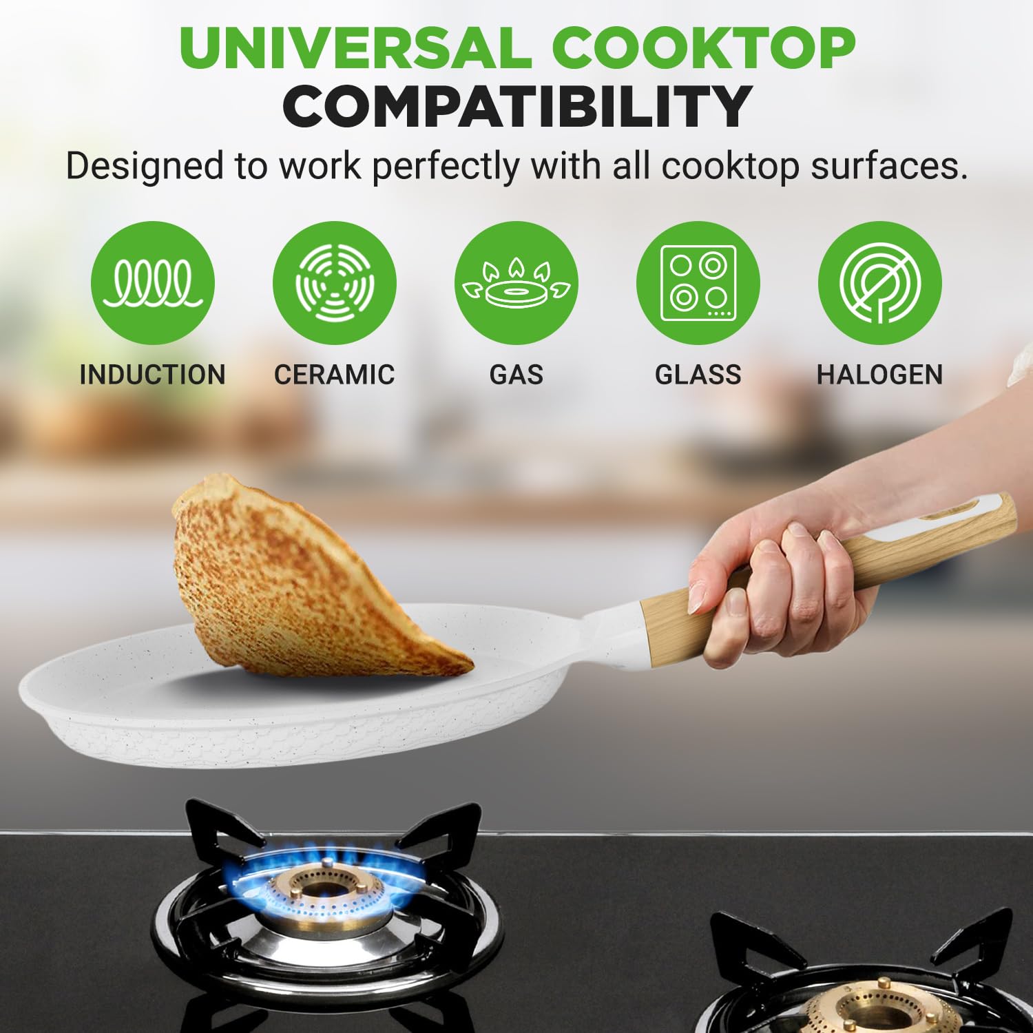 NutriChef marble coating resists stains for simple maintenance
